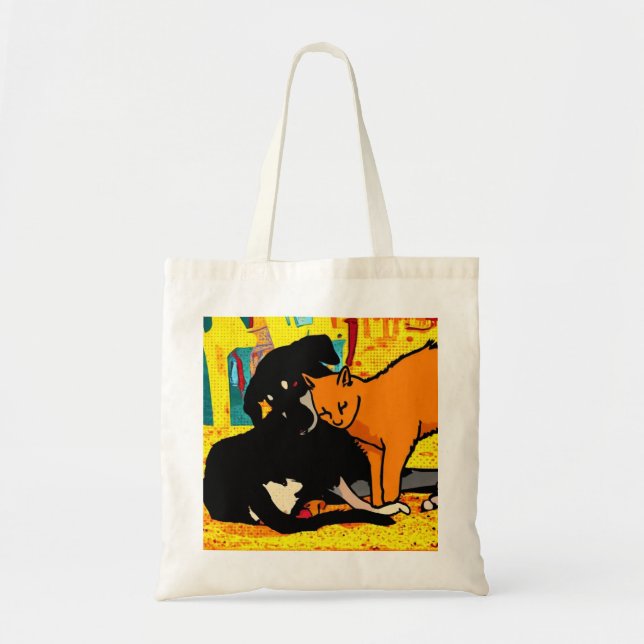 Bolsa Tote Cachorro, Gato, Animais (Frente)