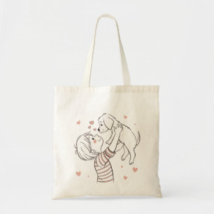 Bolsa Tote Cachorro giro com animação infantil feliz