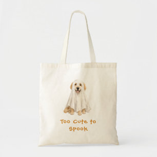Bolsa Tote Cachorro Golden Retriever Fantasma de Halloween Ad