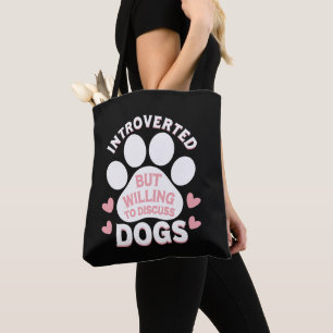 Bolsa Tote Cachorro Introvertido Mas Disposto a Discutir Cach