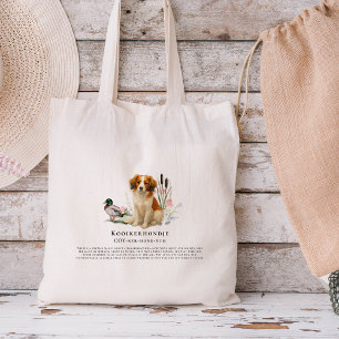 Bolsa Tote Cachorro Kooikerhondje em Aquarela