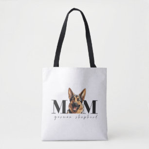 Bolsa Tote Cachorro Mãe GERMAN SHEPHERD DOG Camiseta Clássica