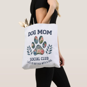 Bolsa Tote Cachorro Mãe Paw Floral