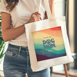 Bolsa Tote Cachorro Mãe Retro Groovy Rainbow