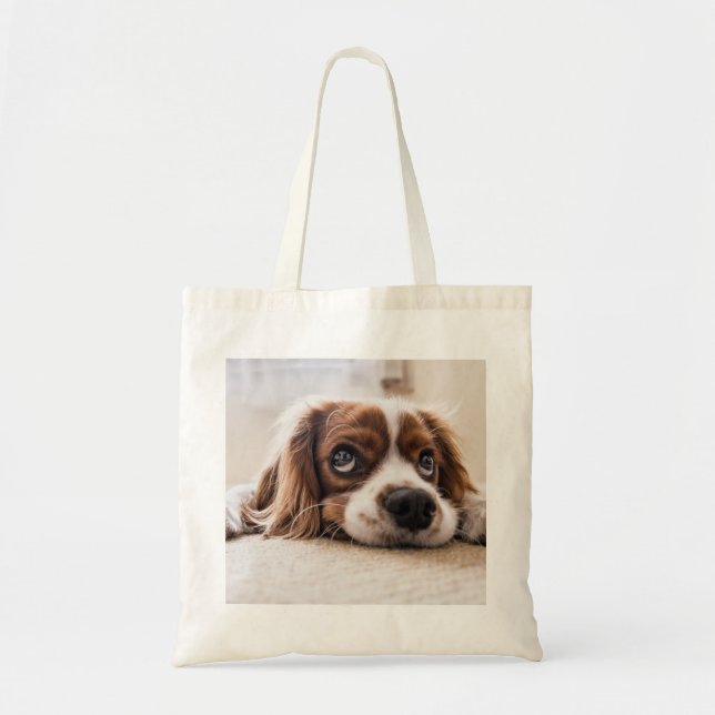 Bolsa Tote Cachorro Panelado De Olhos Tristes (Frente)