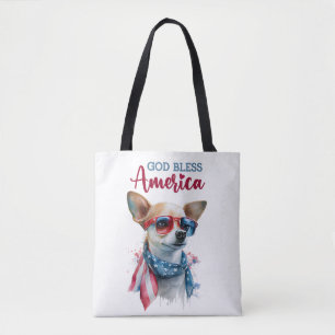 Bolsa Tote Cachorro Patriota-Chihuahua