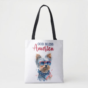 Bolsa Tote Cachorro Patriota-Yorkie