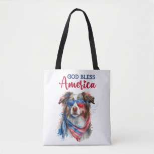 Bolsa Tote Cachorro Patriótico - Pastor Australiano