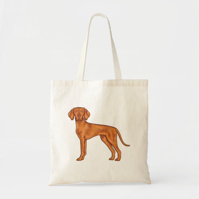 Bolsa Tote Cachorro Pointer Vizsla Húngaro Fofo Canino Cartoo (Frente)