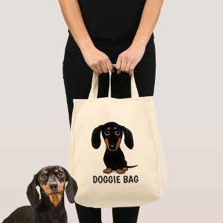 Bolsa Tote Cachorro-preto-e-castanho-bravo-do-mar-verde
