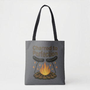 Bolsa Tote Cachorro Quente Tostado à Perfeição Engraçado na F