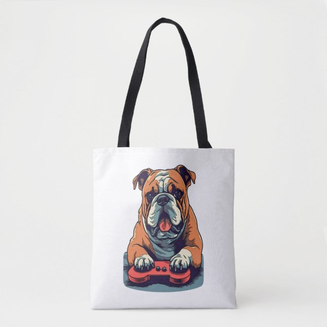Bolsa Tote Cachorro Reproduz Videos games (Frente)