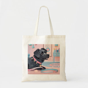 Bolsa Tote Cachorro rosa, azul, blusa, mãe