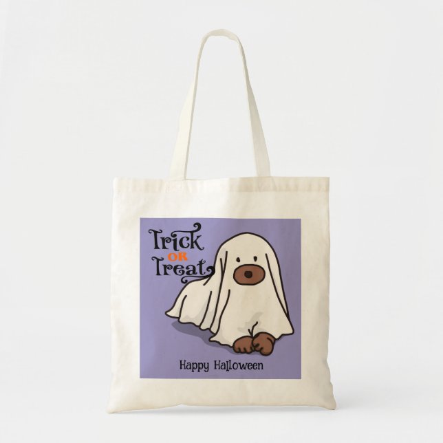Bolsa Tote Cachorro Sagrado Personalizado de Halloween (Frente)