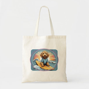 Bolsa Tote Cachorro Surfando Doodle