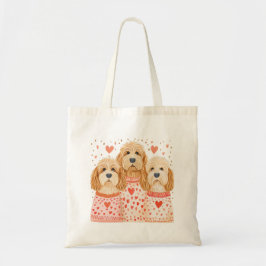 Bolsa Tote Cachorros de Goldendoodle namorados