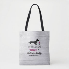 Bolsa Tote Cachorros de Vinho e Vidro