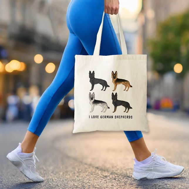 Bolsa Tote Cachorros german shepherd Que Adoro German shepher (Please note: This image is a digital mockup. The product may not be in scale.)