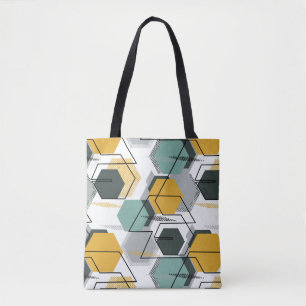 Bolsa Tote Cachorros. padrão geométrico de abstrato.1