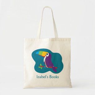 Bolsa Tote Caçoa o saco toucan da biblioteca da arte gráfica