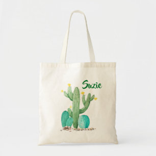Bolsa Tote Cacto Cactos Suculentas Aquarela Desert