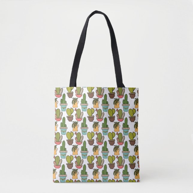Bolsa Tote Cacto & Succulents internos no teste padrão dos (Frente)