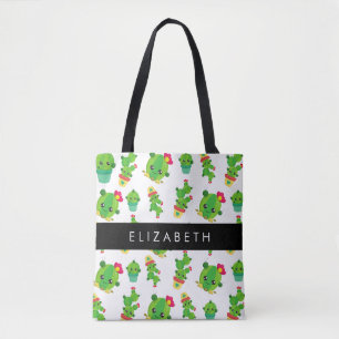 Bolsa Tote Cactus Bonito, Padrão De Cactus, Suculente, Seu No