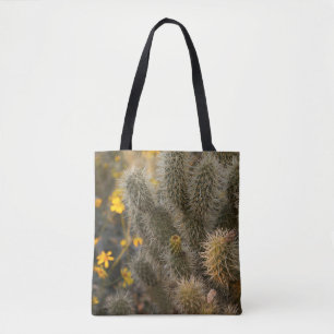 Bolsa Tote Cactus e flores selvagens