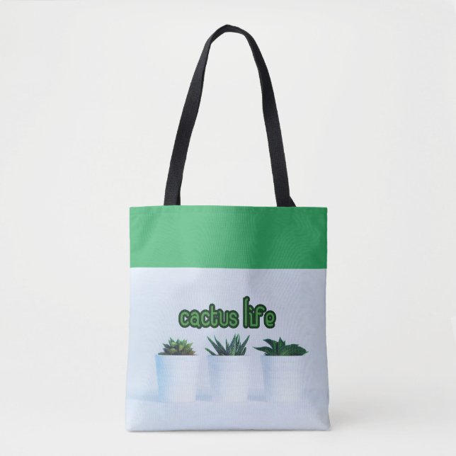 Bolsa Tote Cactus Life Potou Suculentos (Frente)
