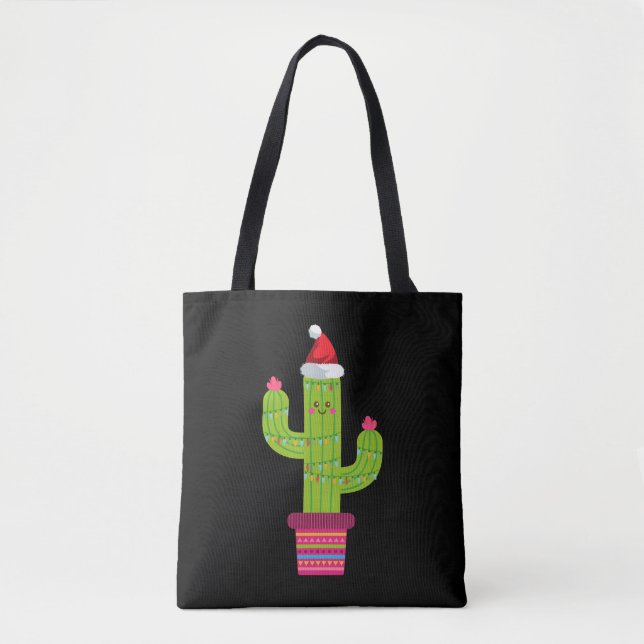 Bolsa Tote Cactus Natal (Frente)