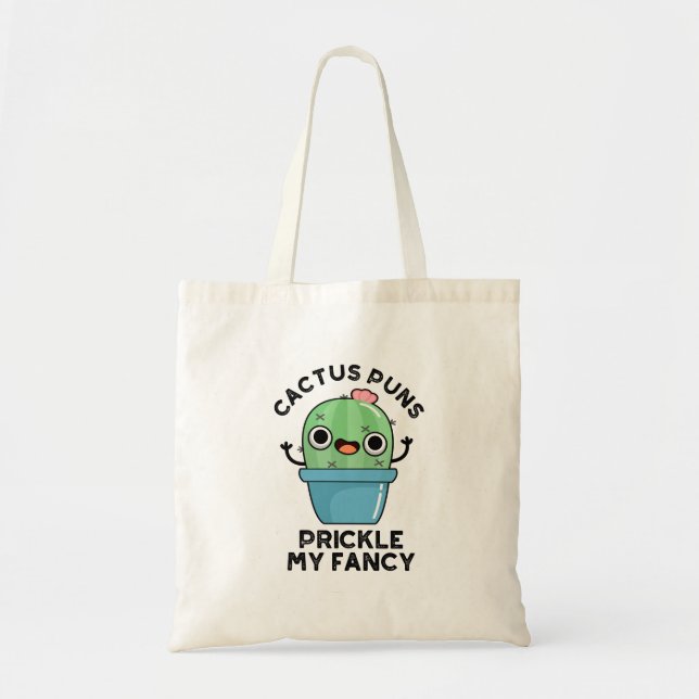 Bolsa Tote Cactus Puns Pickles Meu Rico Plantas Engraçadas (Frente)