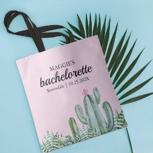 Bolsa Tote Cactus Succulent Flower Bachelorette Favor