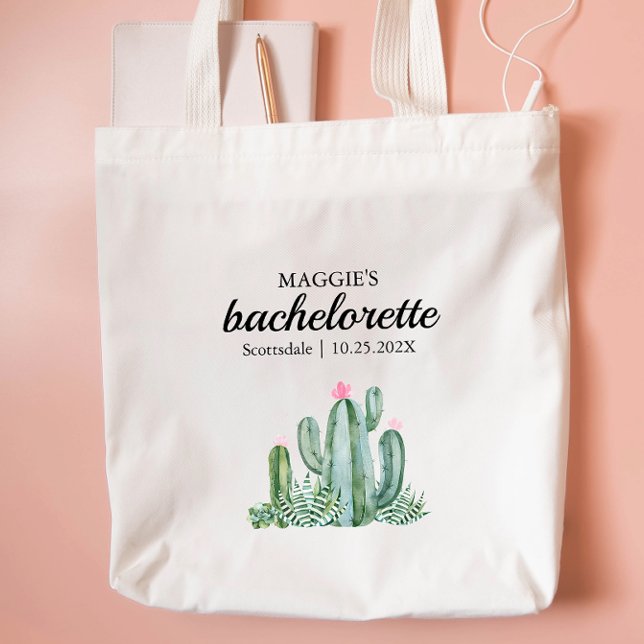 Bolsa Tote Cactus Succulent Flower Bachelorette Favor (Criador carregado)