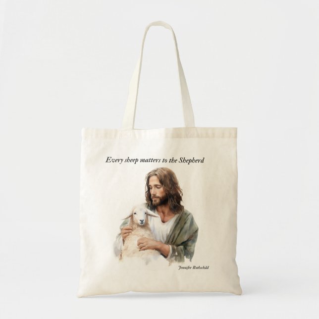 Bolsa Tote Cada ovelha importa para o pastor (Frente)