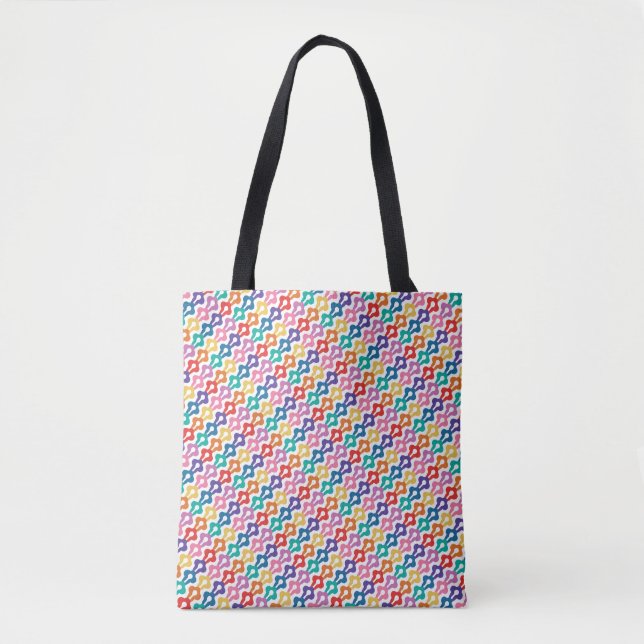 Bolsa Tote Cadeia de cores (Frente)