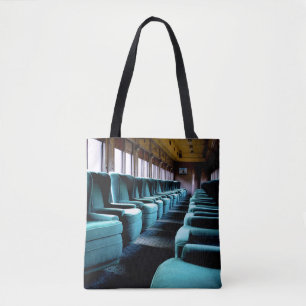 Bolsa Tote Cadeiras Azul Turquesa