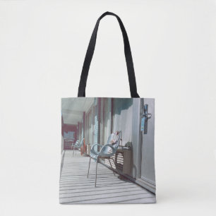 Bolsa Tote Cadeiras fora das salas de hotel da praia