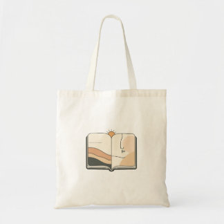 Bolsa Tote Caderno de Arte de Linha Minimalista & Sol – Moder