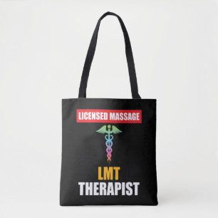 Bolsa Tote Caduceus licenciado LMT do terapeuta da massagem