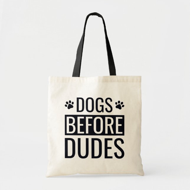 Bolsa Tote Cães antes da citação dos Dudes (Frente)