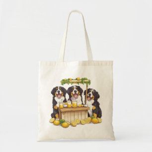 Bolsa Tote Cães De Montanha Bernese Correndo Uma Pista De Lim