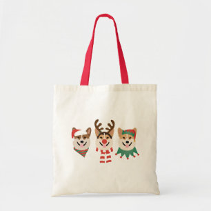Bolsa Tote Cães de Natal Pembroke Welsh Corgi