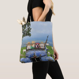Bolsa Tote Cães engraçados no recolhimento velho