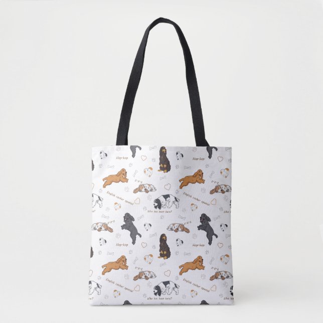 Bolsa Tote Cães Espanhóis Cujos padrões são (Frente)