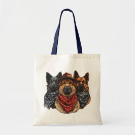 Bolsa Tote Cães German shepherd Do Dia 4 De Julho