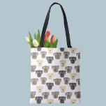 Bolsa Tote Cães Labrador Retriever<br><div class="desc">Pintura em aquarela de cachorros Labrador Retriever divertidos, perfeito para amantes de animais de estimação, caminhoneiros de cães, vestimentas de cães e veterinários.</div>