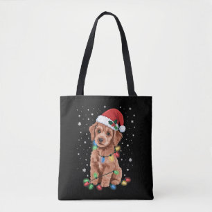 Bolsa Tote Cães Poodle Árvore Natal Pet Animal Cão