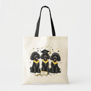 Bolsa Tote Cães Poodle Padrão De Graduação
