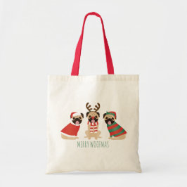 Bolsa Tote Cães Pug felizes