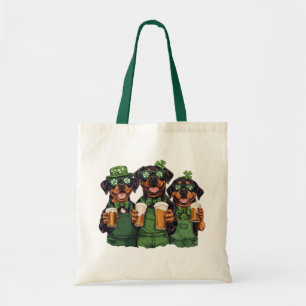 Bolsa Tote Cães Rottweiler do Dia de São Patrício